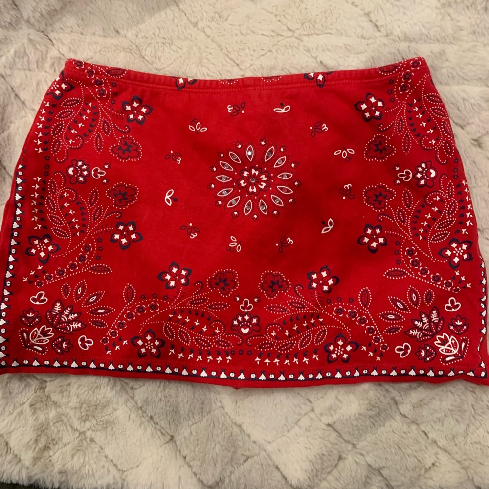 Bandana Design Mini Skirt